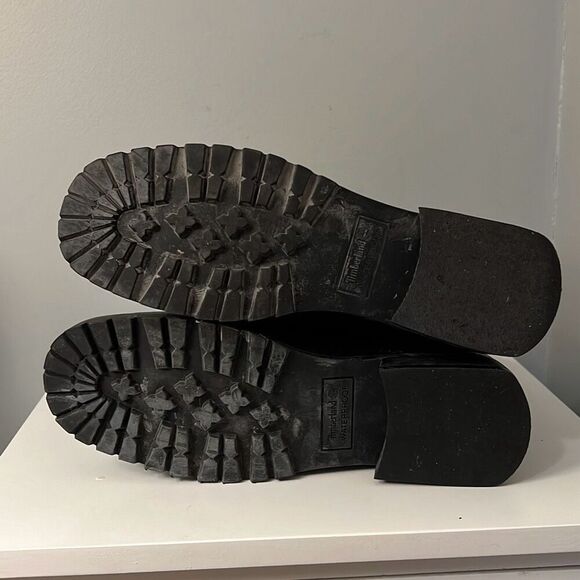 Timberland Women's Black Slip On Waterproof Leather High Riding Boots - Picture 9 of 10